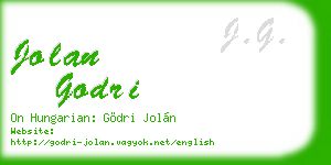 jolan godri business card